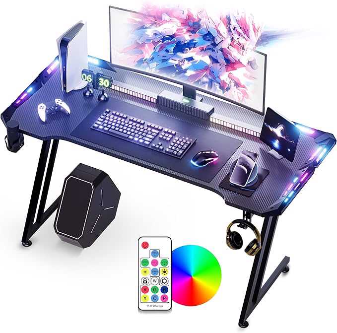 طاولة كمبيوتر مع اضواء LED من جيم تايمر